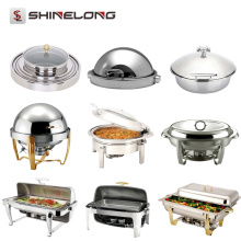 Professional Stainless Steel Hotel Chafing Dish Catering Material Steel Buffet Set Equipamentos Warmers para venda em Guangzhou